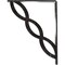 Ekena Millwork Loera Wrought Iron Bracket, (Single center brace), Antiqued Silver 1 1/2"W x 7 1/2"D x 10"H BKTM01X07X10SLOASV - alternate 7